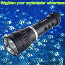 Hi-max Magnetic rechargeable battery 100m waterproof scuba diving cree portable aluminum led flashlight for diving